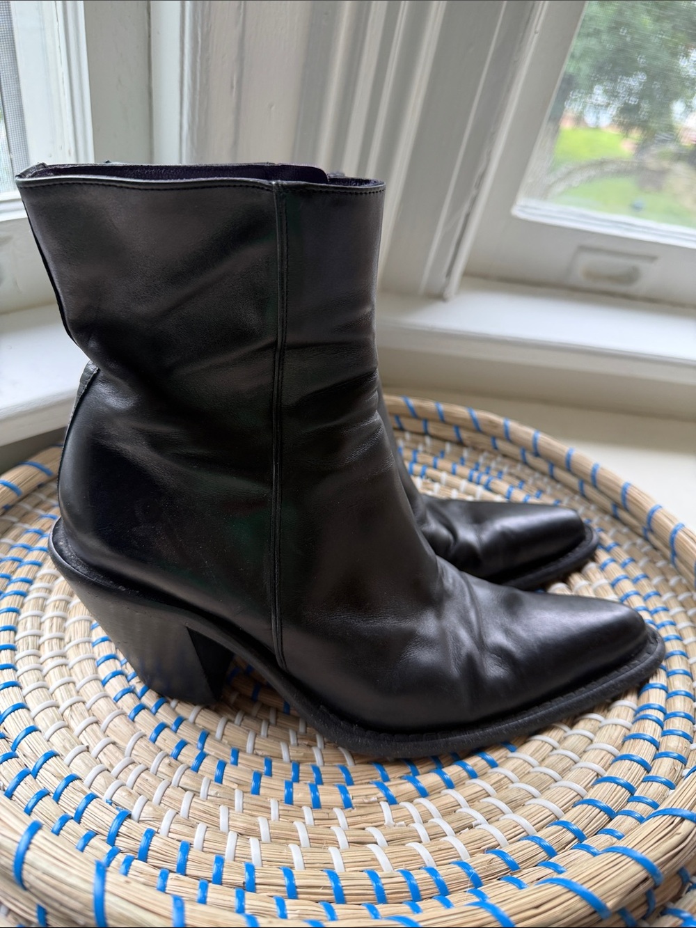 Vintage FREE LANCE MADE IN FRANCE Black Leather Women's Ankle Boots